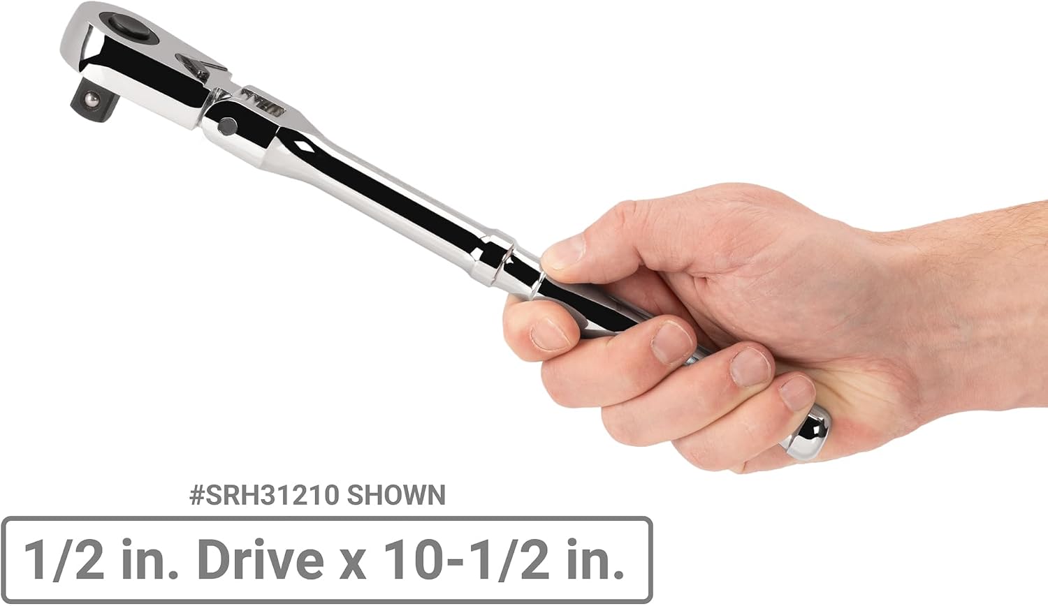 TEKTON 1/2 Inch Drive Flex Head Quick-Release Ratchet Set, 2-Piece (10-1/2, 14 in.) | SRH92301