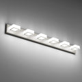 Ralbay Brushed Nickel Bathroom Vanity Lights 48inch Metal Acrylic LED Modern Bathroom Wall Lighting Fixtures Over Mirror Brushed Nickel (White Light 6000K, Non-dimmable)