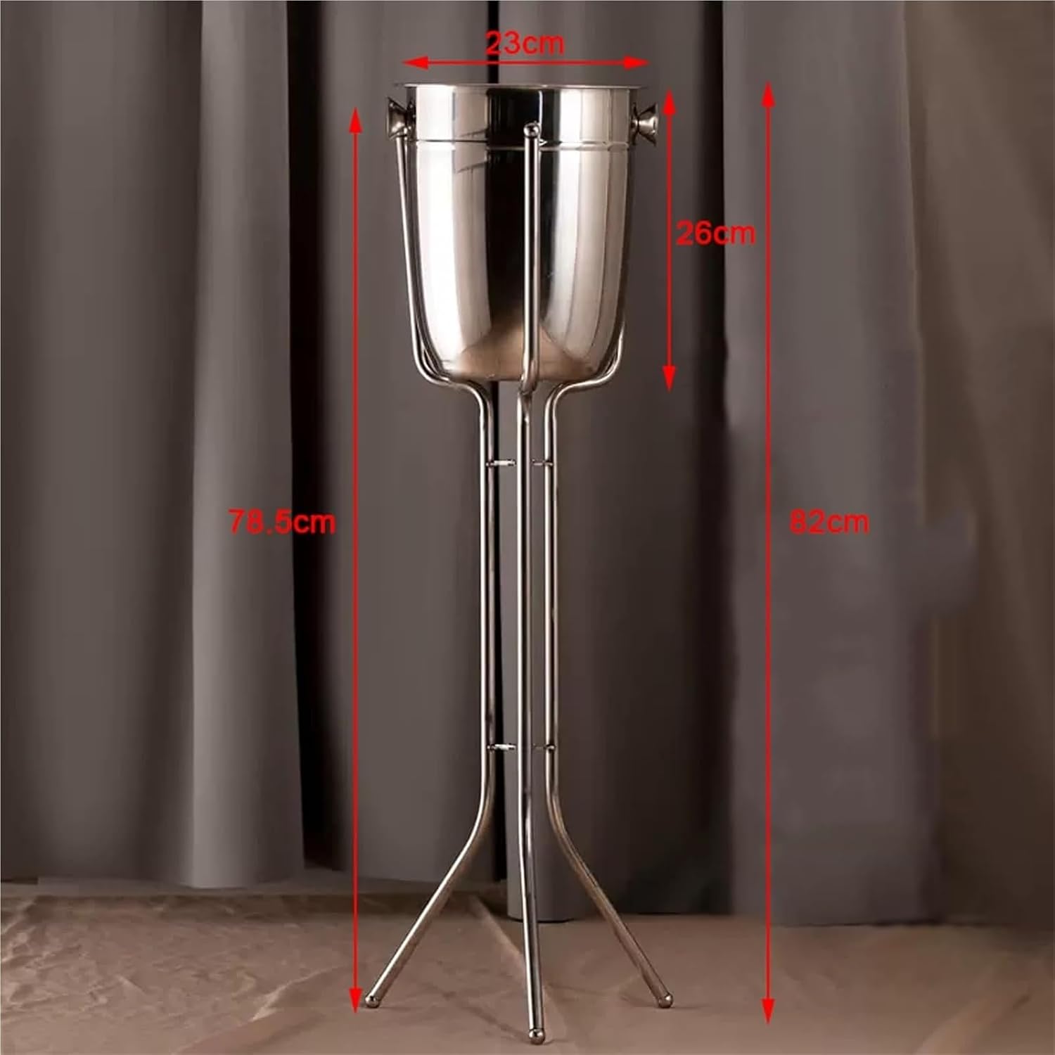 Ice Bucket with Stand， Wine Chiller Ice Buckets for Parties Festival Bar Outdoor or Indoor Use