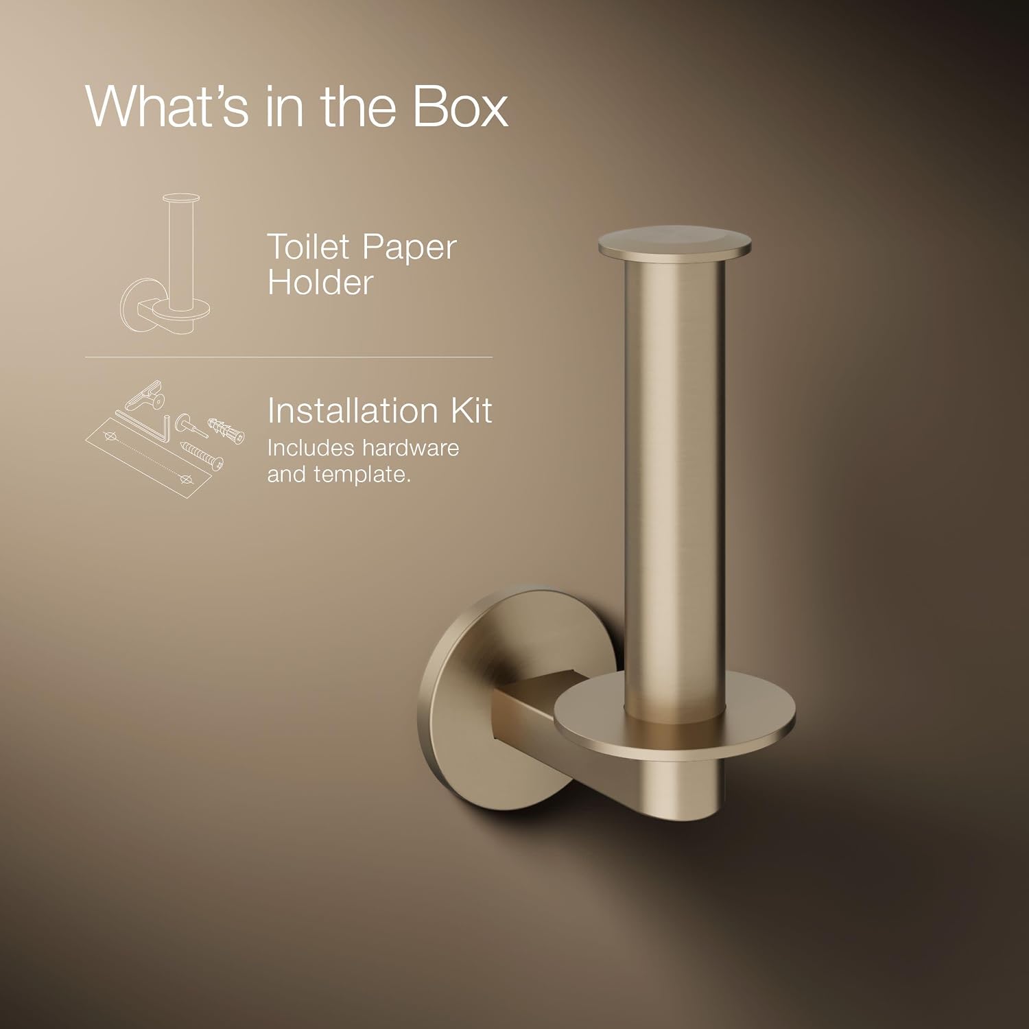 KOHLER K-78383-BV Components™ Vertical TP Assembly, Vibrant Brushed Bronze