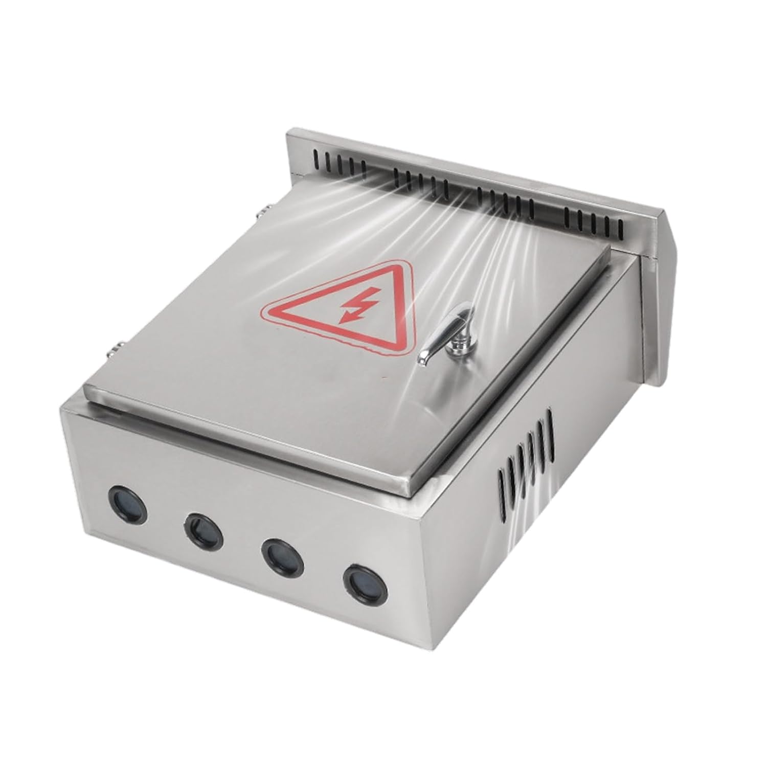 Steel Electrical Enclosure Box, Weatherproof Enclosure with Triple Hinges & Lock, Power Distribution Box with Mounting Plate, Wall Mounted Electrical Junction Box(19.68x15.7x7 in)