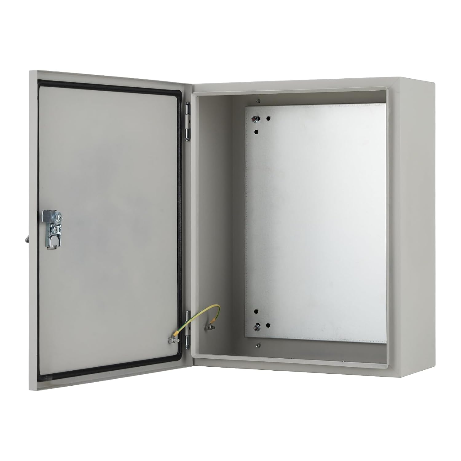 Outdoor Electric Meter Box 24 * 16 * 10inch, IP66 Waterproof Dustproof, NEMA 4X Enclosure Lockable Steel Junction Box with Mounting Plate and 2 Keys, Indoor & Outdoor Use