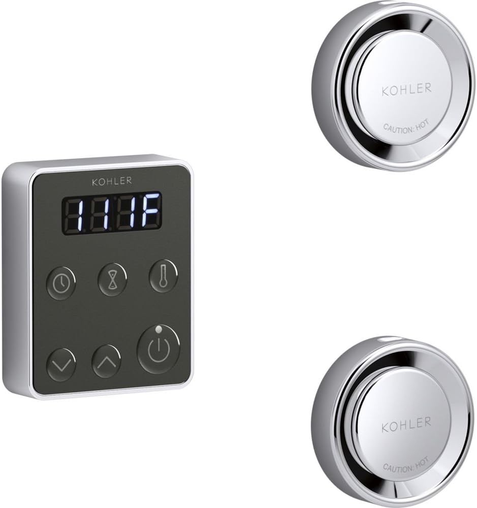 KOHLER K-5558-CP Invigoration Series Tandem Steam Generator Control Kit, Polished Chrome