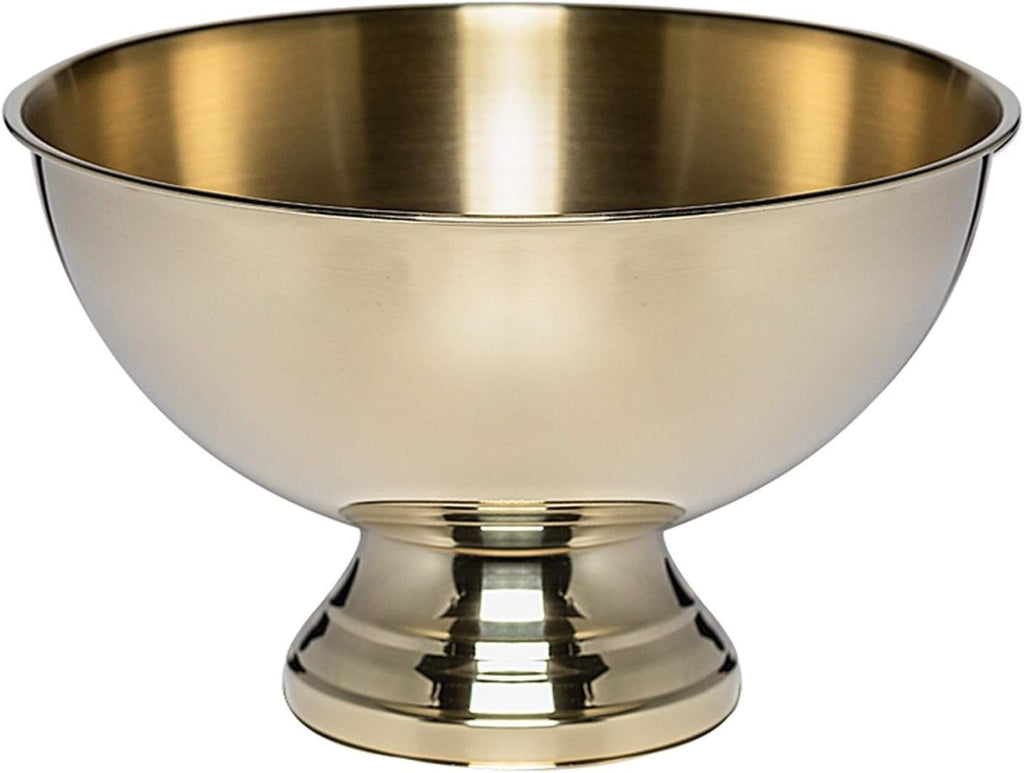 Ice Bucket Round Champagne and Wine Beer Tub - Stainless Steel - Large Suitable for Family Bar Dance Drink Cooler for Parties(Gold)