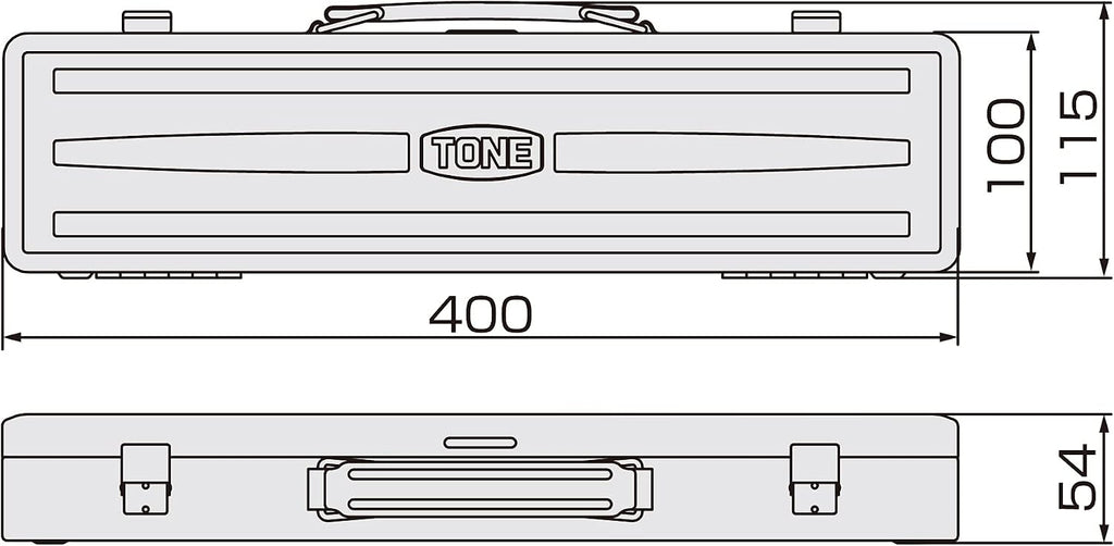 TONE Ratchet Ring Wrench Set Flex Head Set RMF100 Silver 10-Piece