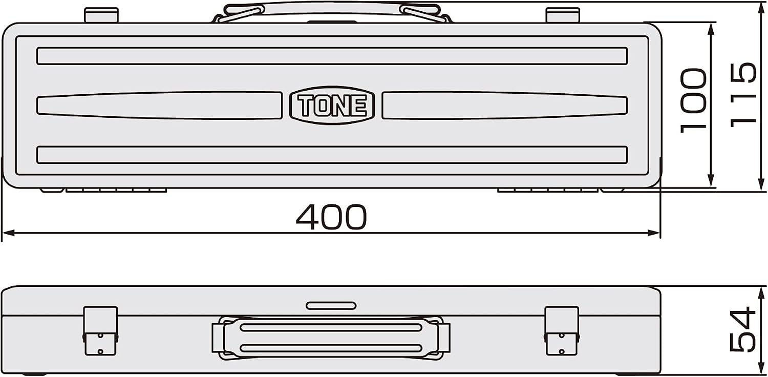 TONE Ratchet Ring Wrench Set Flex Head Set RMF100 Silver 10-Piece