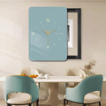 Electrical Panel Cover Vertical Analog Clock Electrical Panel Cover, Stylish Breaker Box Cover for Office/Restaurant/Bedroom/Room Decor, Fuse Box Protective Cover(F,WXH-45 x 55CM-17.7x21.7)