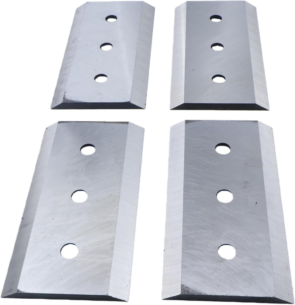 4PCS 7-1/4' x 4' x 3/8' Brush Chipper Blade Knives with 1/2'' Bolt Holes 900-9900-02 19071640 Compatible with Bandit 100 150 200 250 Mighty Morbark Eager Beever 100 200 290 Wood Chippers