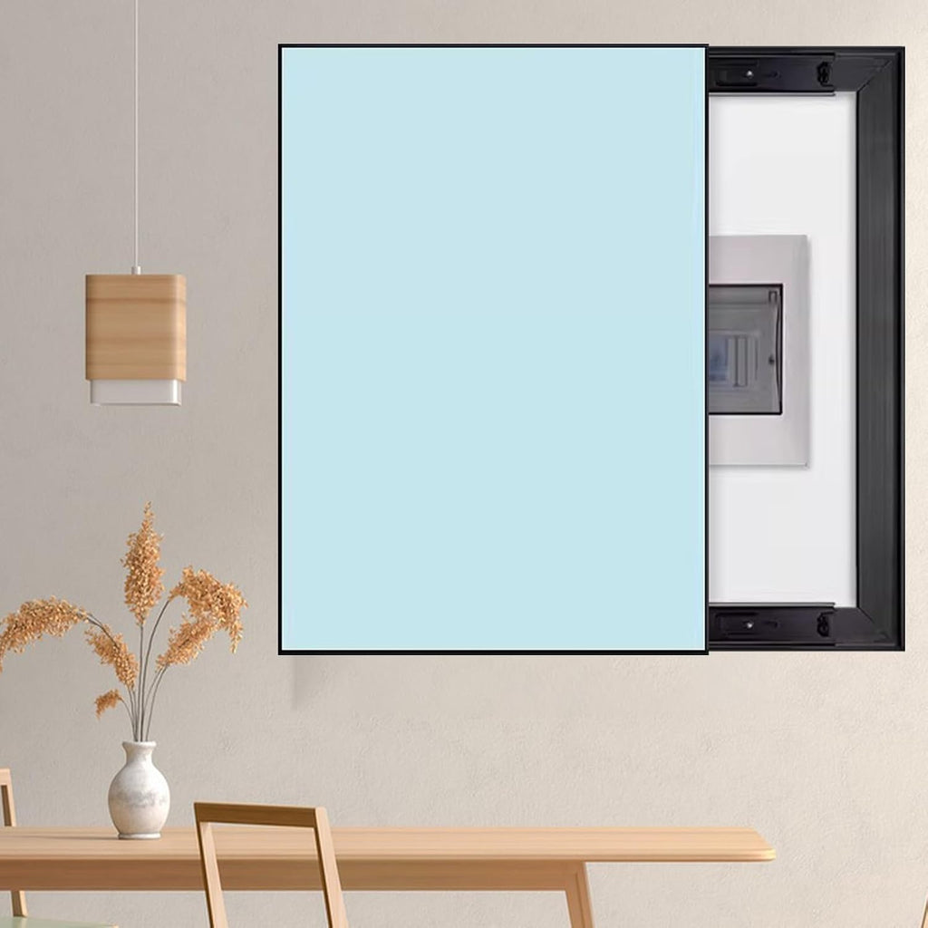Vertical Breaker Box Cover for Decorative Electrical Panel, Indoor Fuse Box Cover for Wall Artative, Hide Meter Electric Cover with Sliding Design(Blue,40x60cm(15 3/4x23 5/8'))