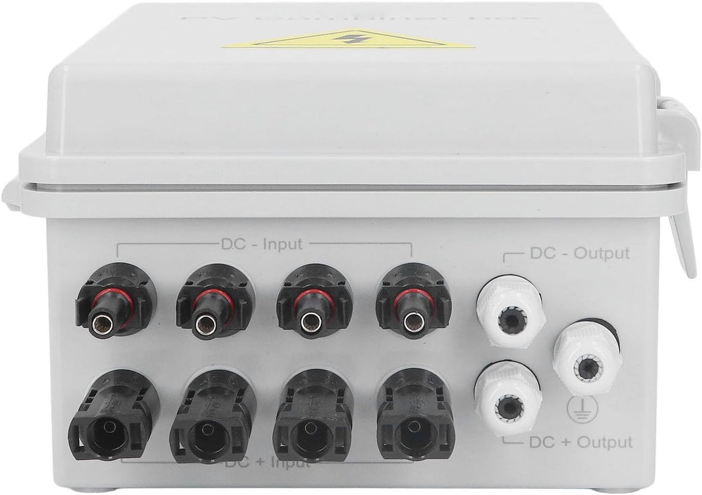 4 String Solar Combiner Box 10A Rated Current 63A Solar DC Circuit Breakers PV Combiner Box with Arrester Play 63A Disconnect and Br BoxPV
