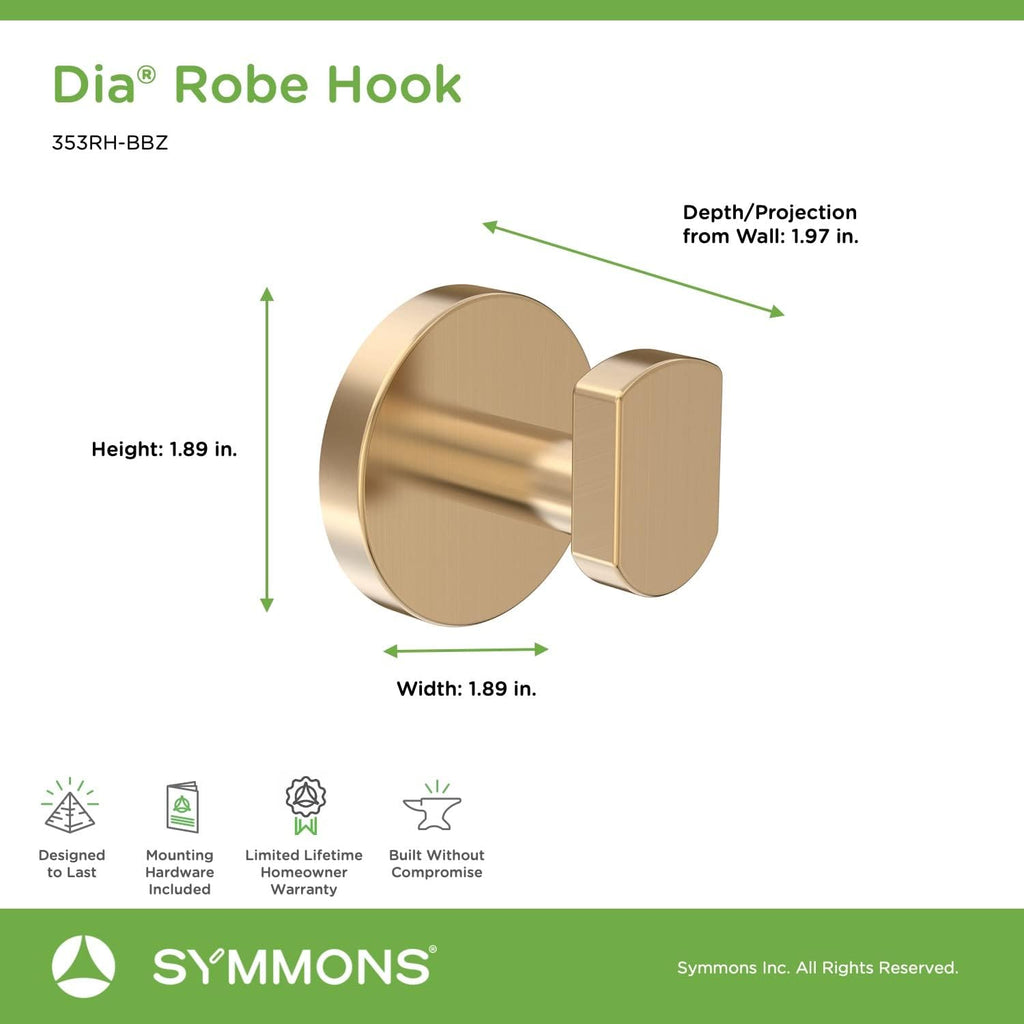 Symmons 35AC4BUNDLEBBZ Bathroom-Hardware, 4 Pieces, Brushed Bronze