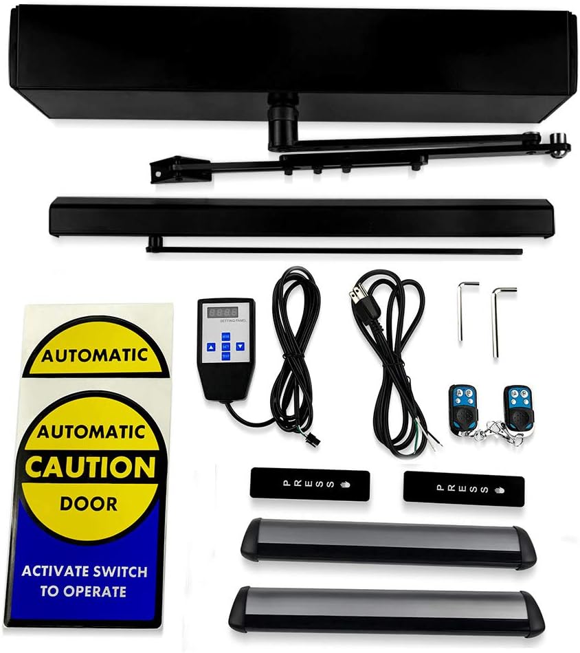 Olideauto Olide-120B Black Color Ada Auto Door Opener+2pcs Infrared Safety Beam Sensors+2 pcs Wireless Push Switches