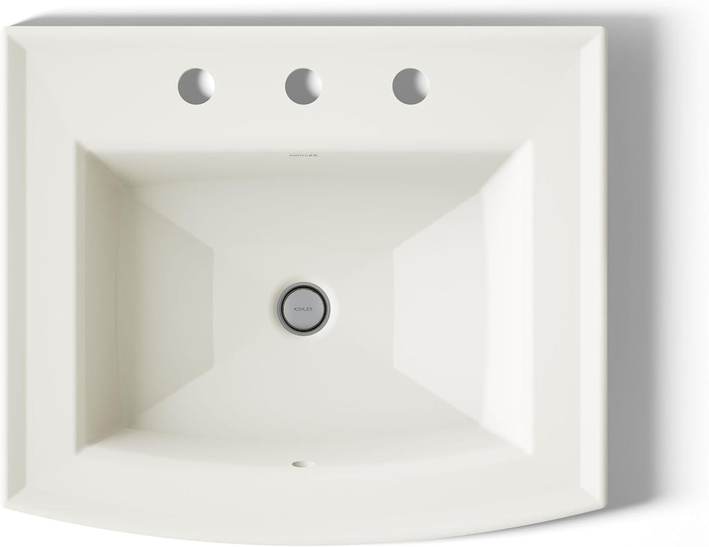 Kohler 2356-8-96 Archer® 22-3/4' rectangular drop-in bathroom sink, Biscuit
