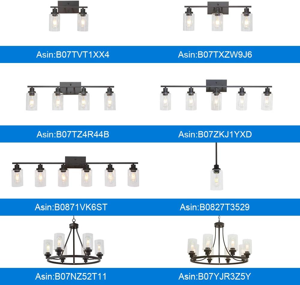 MELUCEE 4 Lights Wall Sconce Lighting Oil Rubbed Bronze Finished with Clear Glass, Bathroom Vanity Light Fixtures Wall Lights Bedroom Porch Kitchen Living Room (Patent No.: US D963914 S)