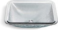 KOHLER K-28823-B11 ARTIST EDITIONS Yepsen Collection Glass Undermount Bathroom Sink 17'' x 13''Rectangle Basin Ice