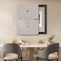 Electrical Panel Cover Vertical Analog Clock Electrical Panel Cover, Stylish Breaker Box Cover for Office/ Restaurant/ Bedroom/ Room Decor, Fuse Box Protective Cover(Deep Coffee,WXH-45 x 55CM-17.7x21.