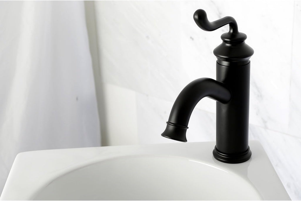 Kingston Brass LS5410RL Royale Bathroom Faucet, Matte Black, 5.88 x 5.06 x 9