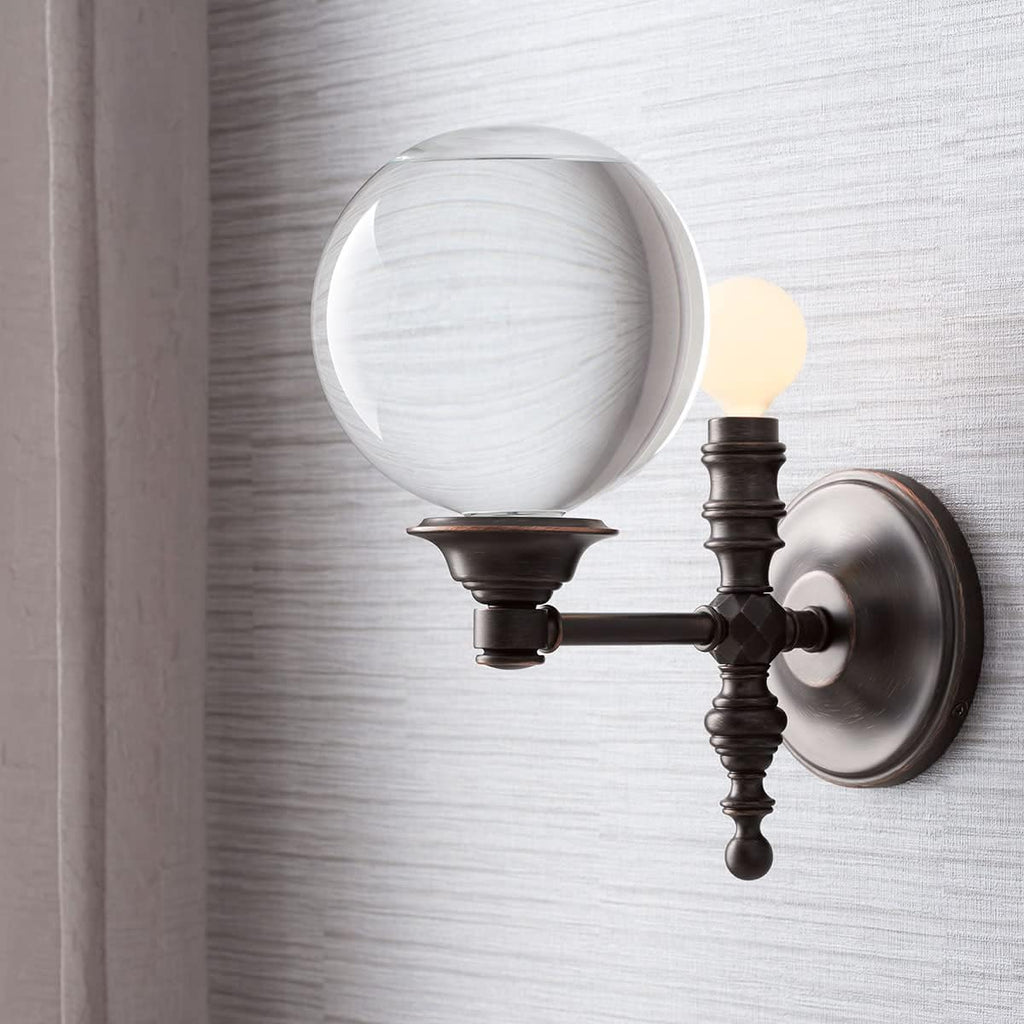 KOHLER Lighting 22546-SC01-CPL Damask 11' Tall 1 Light Water Globe Wall Sconce Polished Nickel