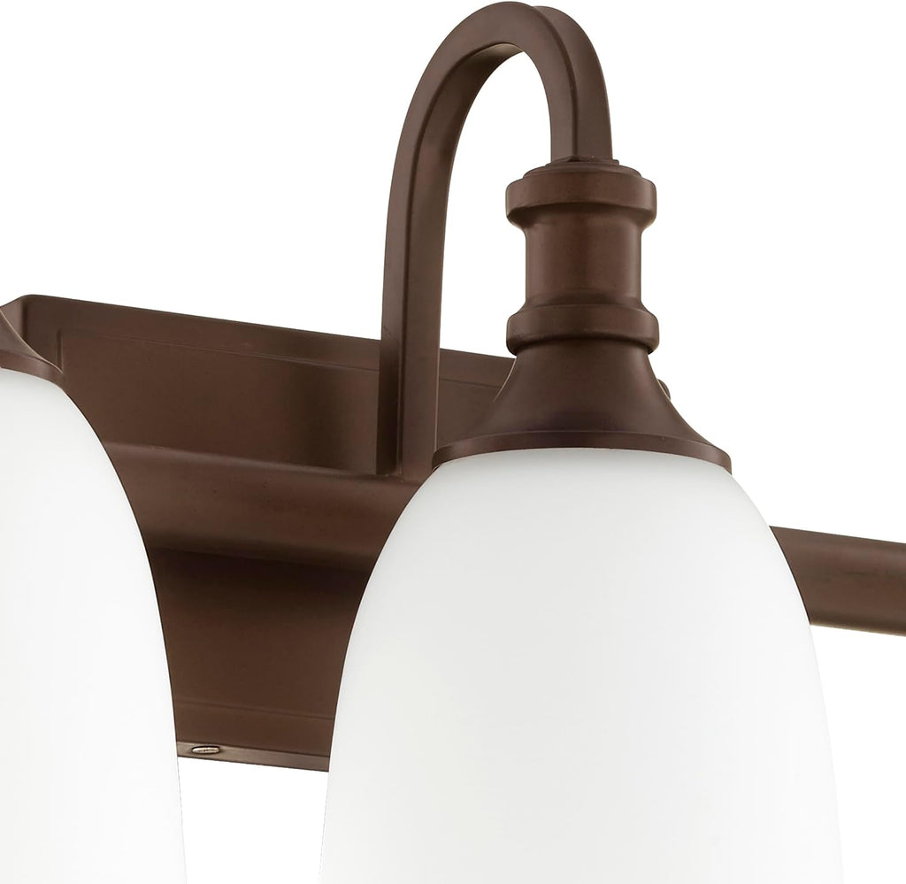 Quorum 5011-3-86 Transitional Three Light Vanity from Richmond Collection in Bronze/Dark Finish,