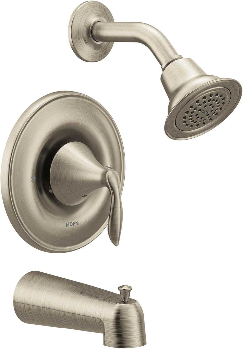 Moen Eva Brushed Nickel Posi-Temp Tub and Shower Trim Kit without Valve, T2133EPBN
