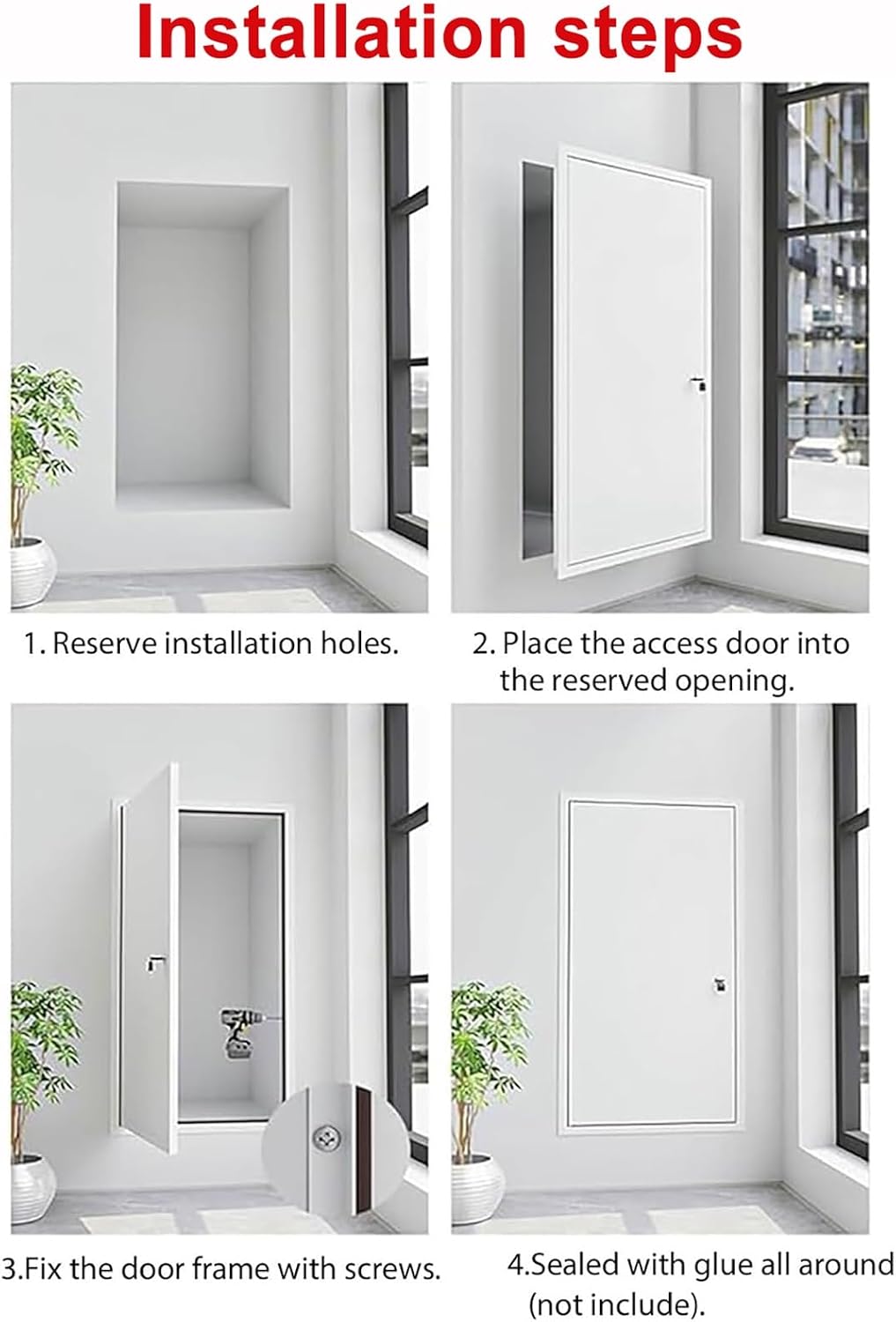 Custom Size Recessed Metal Access Panels, Fire Rated Attic Access Door/Wall Hatch Cover Plate, Drywall Inspection Panel for Ceilings, Electrical, Plumbing(14x36in)