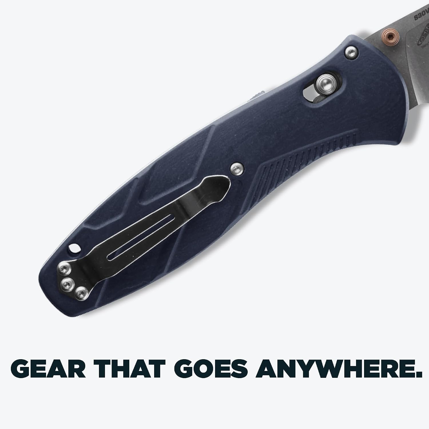 Benchmade - Barrage, Tactical, Every Day Knife, Plain Edge, Drop-Point Blade, Blue Canyon Richlite Handle (581-03)