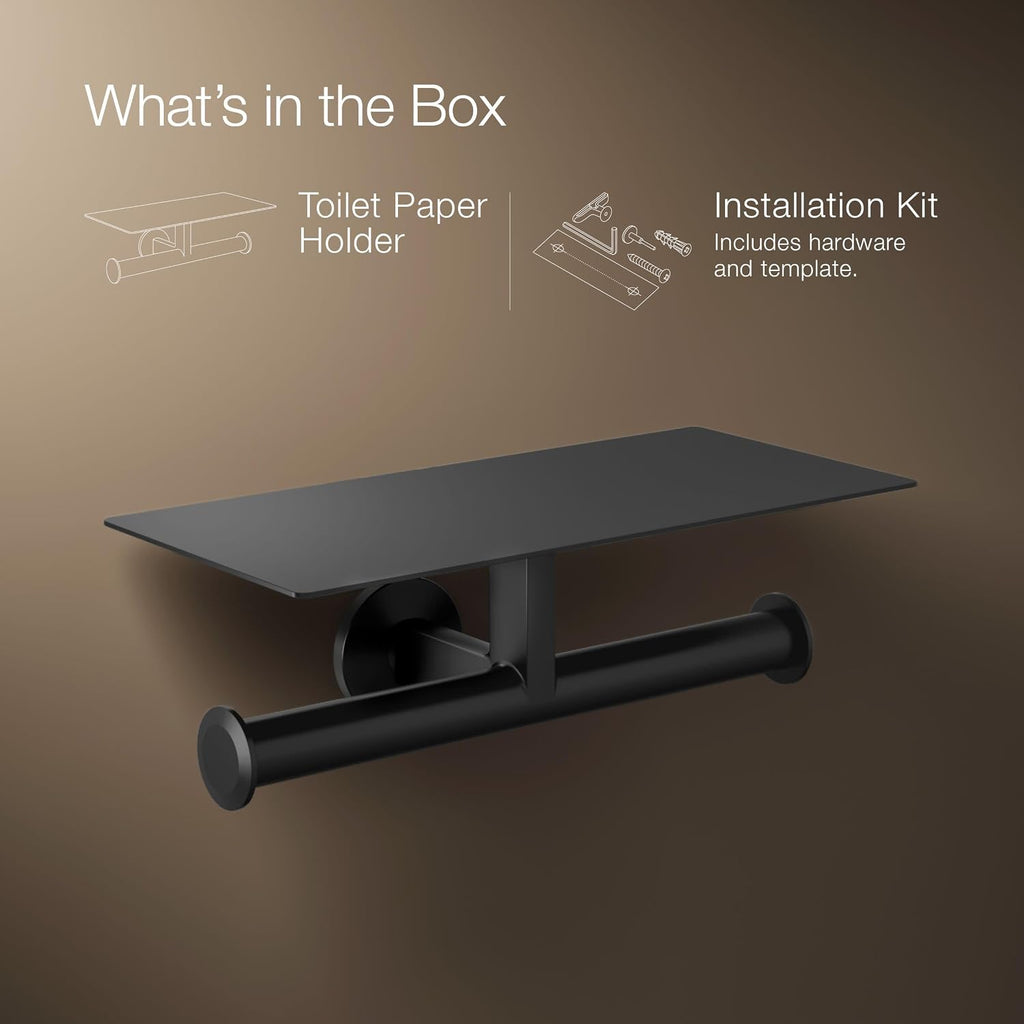 KOHLER Components™ covered double toilet tissue holder