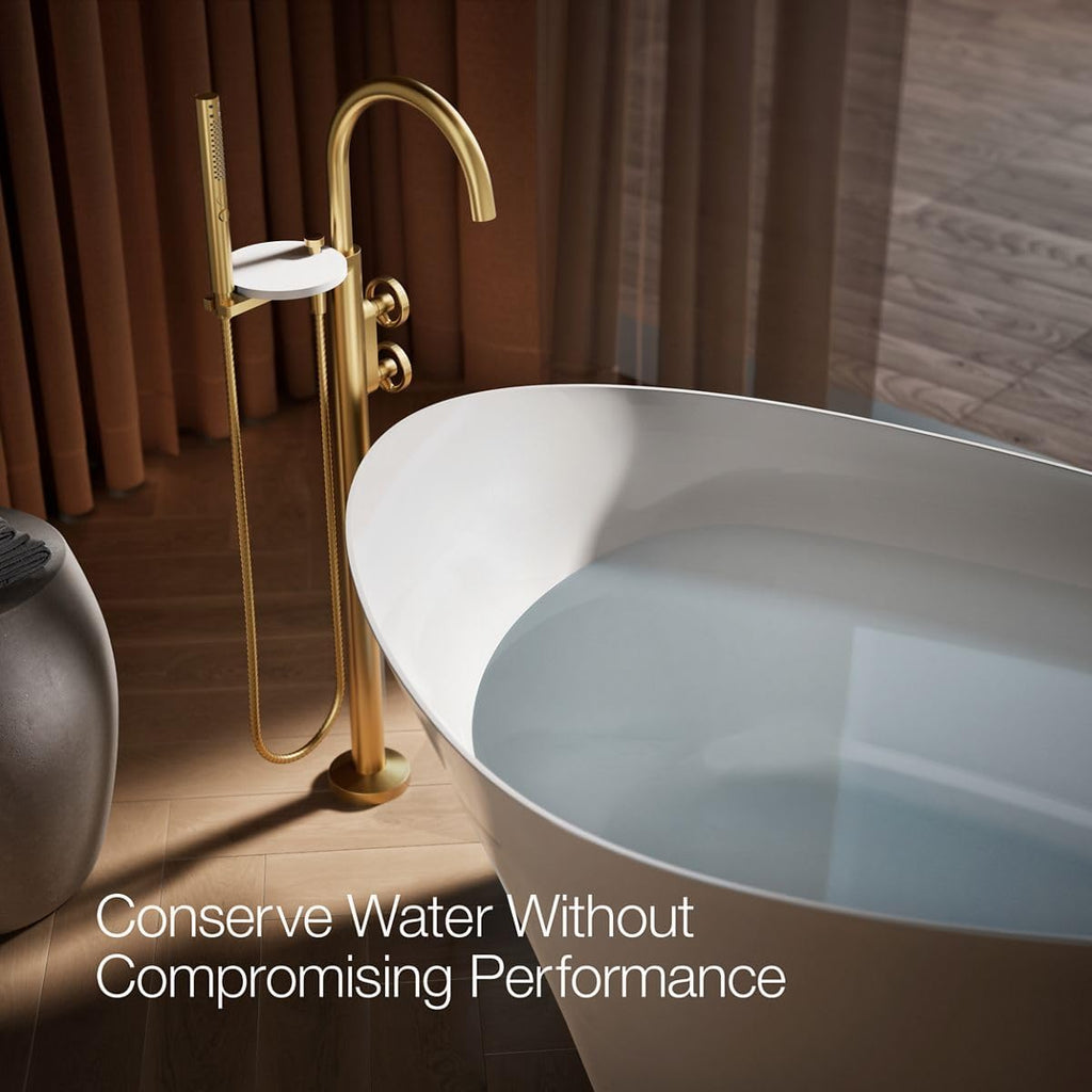 Kohler T77984-9-2MB Components Tub Faucets, Vibrant Brushed Moderne Brass