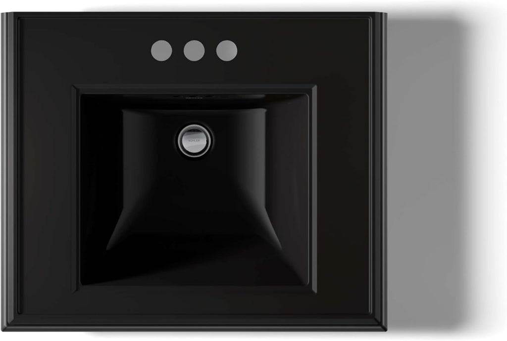 KOHLER Memoirs® pedestal/console table bathroom sink basin with 4' centerset faucet holes