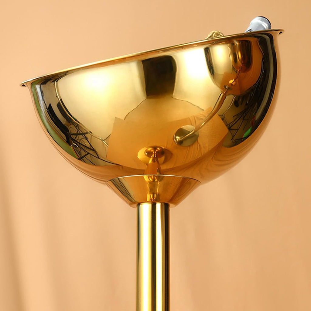 Vaveren Champagne Ice Bucket Wine Bucket on Stands Easy to Clean and Move Ice Bucket with Stand Standing Ice Bucket for BBQ KTV, Gold