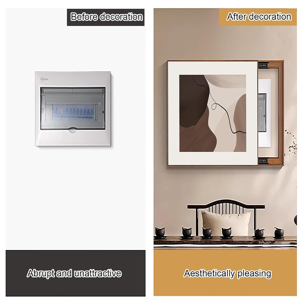 Circuit Breaker Box Cover, Electrical Panel Cover, Hanging Electric Meter Box Art Hide Decorative Paintings, Suitable for Living Rooms, Hotel(Brown 2,55 * 45cm/21.6 * 17.7in)