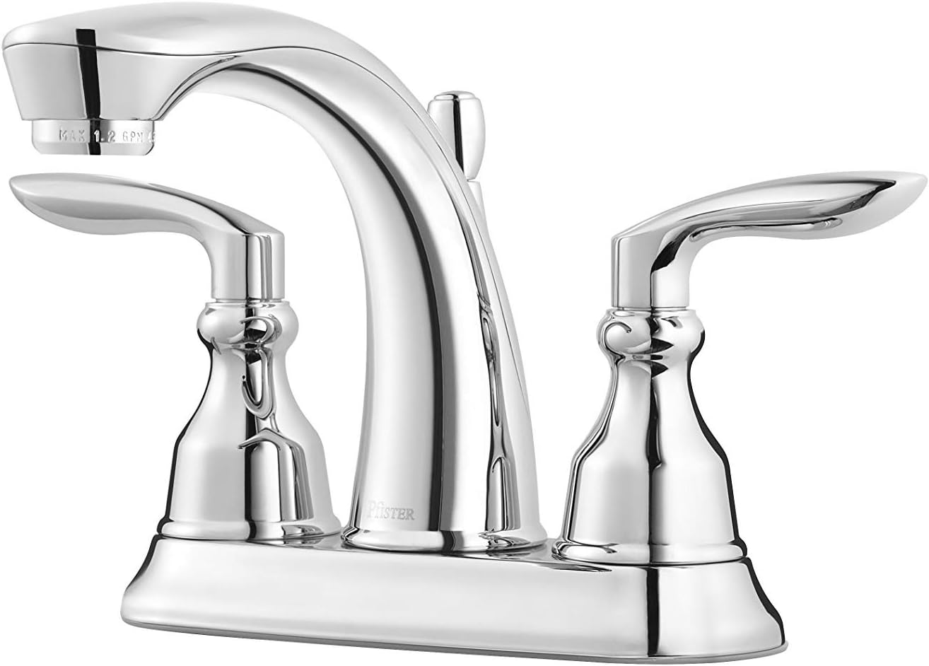 Pfister LG48-CB1C Avalon Centerset Bath Faucet, Polished Chrome, 1.2 gpm