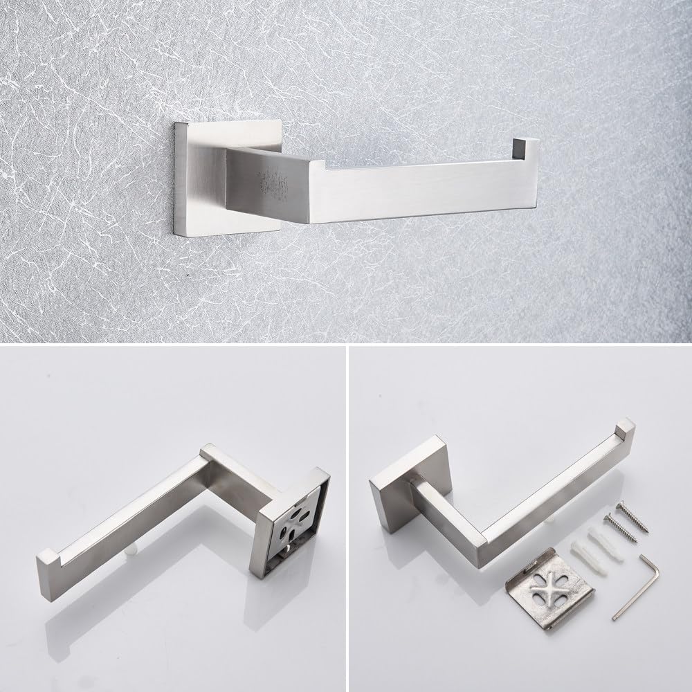 Stainless Steel Bathroom Accessories Set Brushed Nickel Towel Bar Robe Hook Toilet Paper Holder Ring Accessory,Toilet Paper Holder