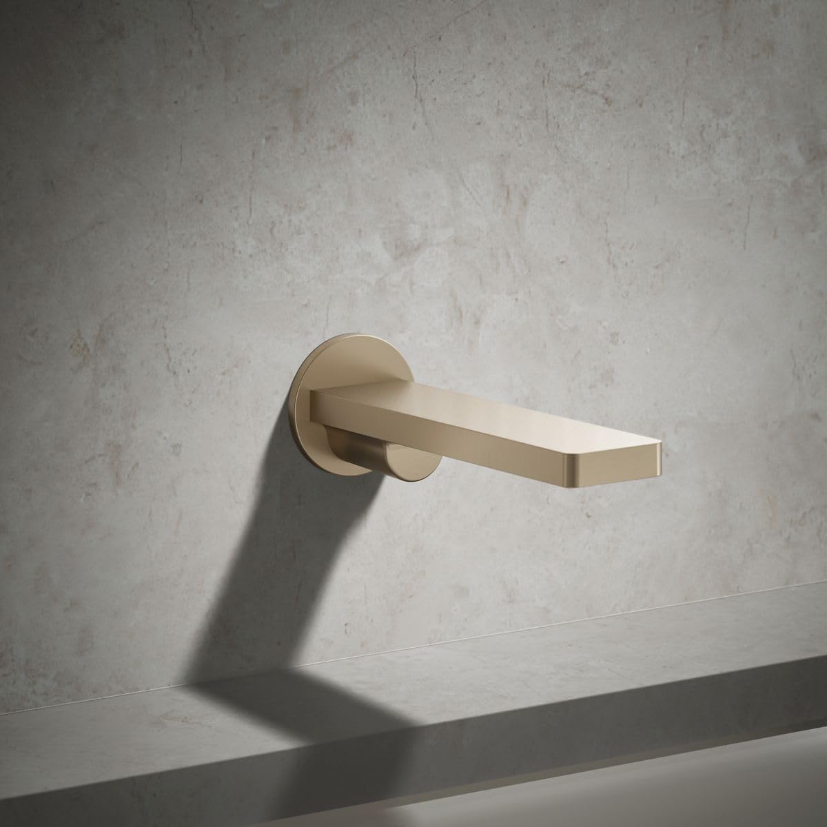 Kohler 73120-BV Composed Wall-Mount Non-Diverter Bath Spout, Vibrant Brushed Bronze