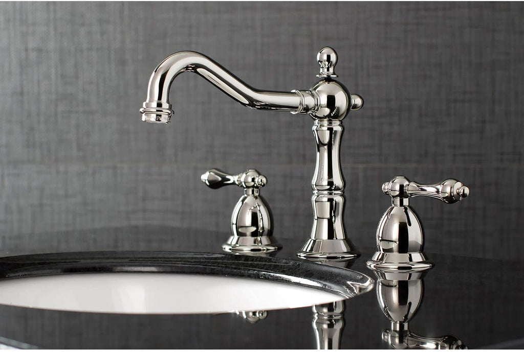 Kingston Brass KS1977AL 8 in. Widespread Bathroom Faucet, Brushed Brass, 7-9/16 Inch in Spout Reach