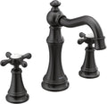 Moen TS42114BL Weymouth Two-Handle Widespread Cross Handle Bathroom Faucet Trim Kit, Valve Required, Matte Black