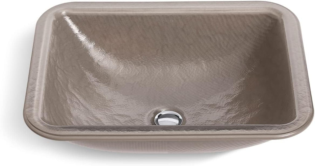 KOHLER K-28823-G3-B11 ARTIST EDITIONS Yepsen Collection Glass Undermount Bathroom Sink 17' x 13'Rectangle Basin Opaque Doe