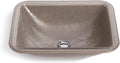 KOHLER K-28823-G3-B11 ARTIST EDITIONS Yepsen Collection Glass Undermount Bathroom Sink 17' x 13'Rectangle Basin Opaque Doe