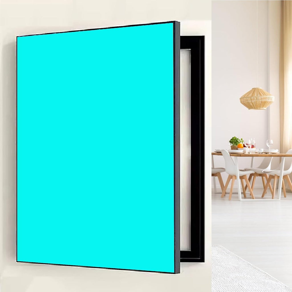Electrical Panel Cover Solid Color Breaker Box Cover Panel, Plastic Frame Electric Meter Box Protective Lid, Decorative Fuse Box Cover Traceless Nails Installation(Style12,WXL-60 x 80CM-23.6 x 31.5')