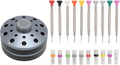 10pcs Watchmaker Screwdriver Set with 20 Extra Replace Heads, Precision Screwdriver Kit for Jewelers, Different Sizes Flat and Cross Heads for Watch Repair, Eyeglasses, Jewelry Mak (Grey)