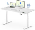 FLEXISPOT E6 Pro 48 x 30 Inch Electric Standing Desk, Dual Motor Height Adjustable Desk with 3-Stage Oval Legs, One-Piece Desktop with Ergonomic Curved Edge, Modern Minimalist Home Office Desk