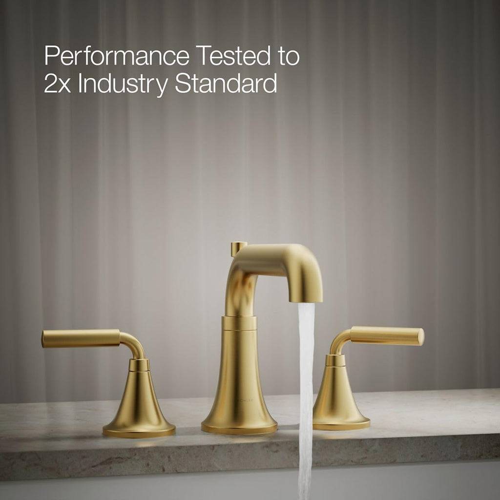 Kohler T26440-4-2MB Tone™ Deck-Mount Bath Faucet Trim with Diverter, Vibrant Brushed Moderne Brass