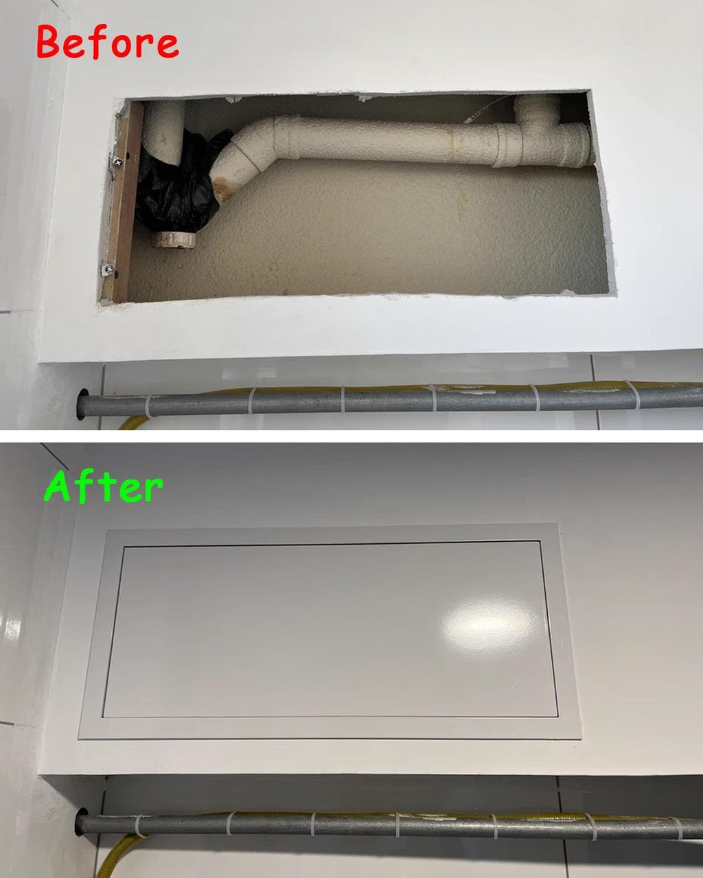 Drywall Ceiling Attic Door Cover, Electrical Panel Closet Access Door Black, Bathroom Kitchen Cords Hole Box Inspection Hatch, Plumbing Service Plate(35.5x45cm/14x17.7in)