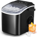 Ice Makers Countertop - Silonn Portable Ice Maker Machine for Countertop, Make 26 lbs Ice in 24 hrs, 2 Sizes of Bullet-Shaped Ice with Ice Scoop and Basket