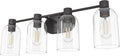 Hunter - Lochemeade 4-light Noble Bronze, Medium Size Vanity Light, Dimmable, for Bedrooms, Kitchens, Foyers, Bathrooms - 19713