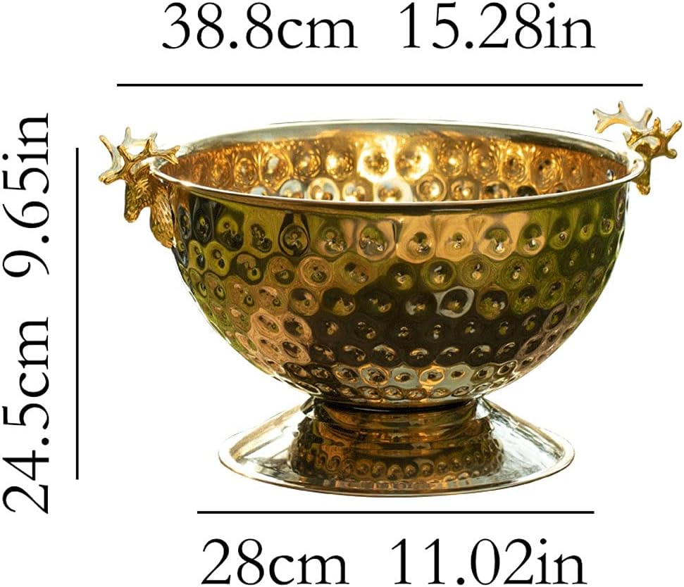 Ice Bucket Large Capacity Ice Bucket Stainless Steel Hammer Point Restaurant Champagne Basin Outdoor Ice Bucket Party Bar Wine Basin Wine Bucket (Color : Gold)