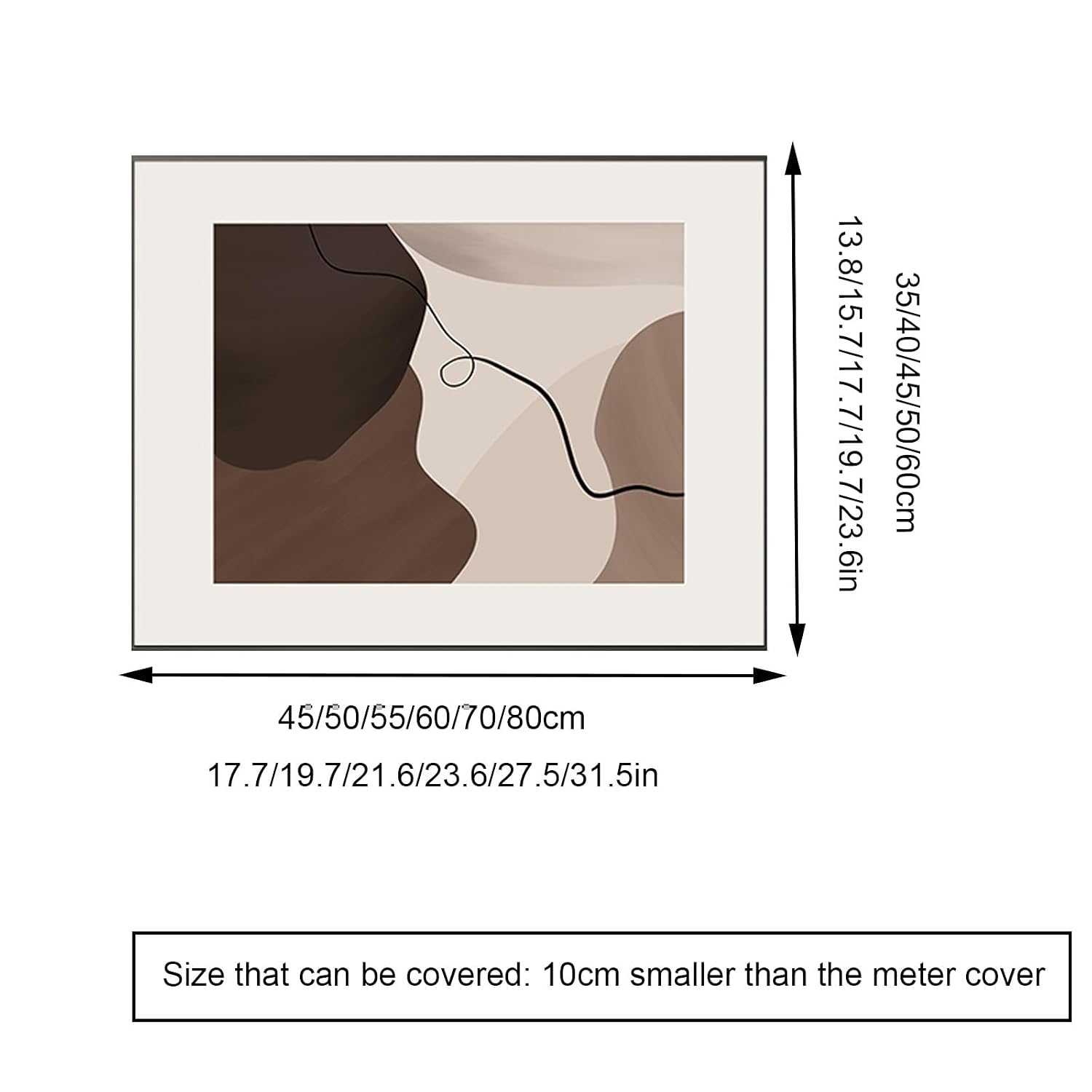 Circuit Breaker Box Cover, Electrical Panel Cover, Hanging Electric Meter Box Art Hide Decorative Paintings, Suitable for Living Rooms, Hotel(Brown 3,55 * 45cm/21.6 * 17.7in)