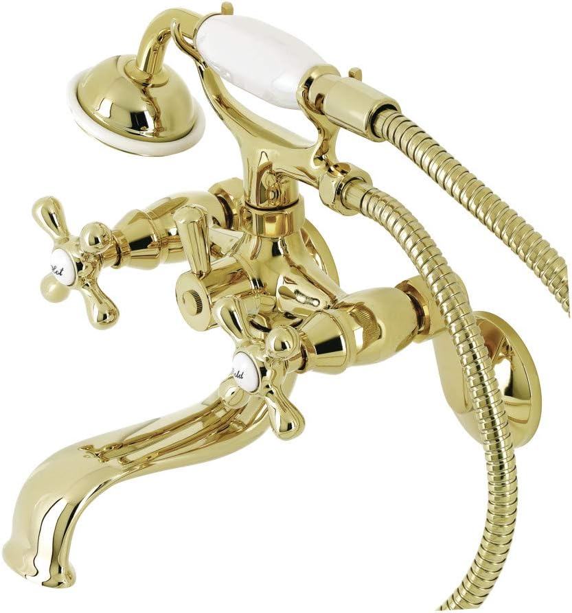 Kingston Brass KS226PB Kingston Clawfoot Tub Faucet, Polished Brass 9 x 9.19 x 8.81