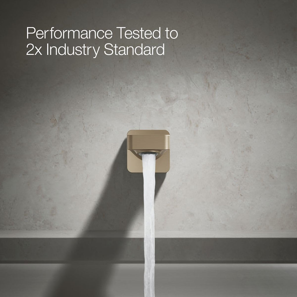 Kohler 23510-BV Parallel® Wall-Mount Bath spout, Vibrant Brushed Bronze