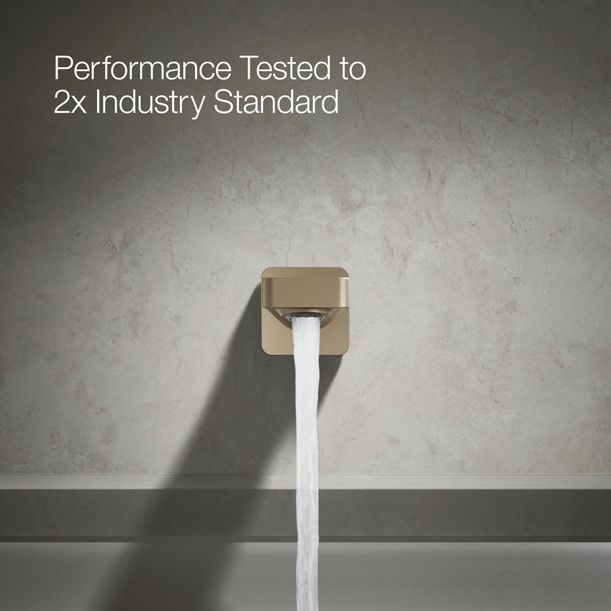 Kohler 23510-BV Parallel® Wall-Mount Bath spout, Vibrant Brushed Bronze